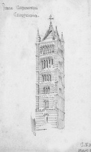 Campanile de la cathédrale de Sienne, 1891 - Charles Rennie Mackintosh