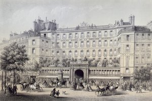 Boulevard Montmartre, Passage Jouffroy et Grand Hôtel de la Terrasse Jouffroy, 1865 - Charles Riviere