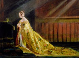 Reine Victoria en robe de couronnement - Charles Robert Leslie