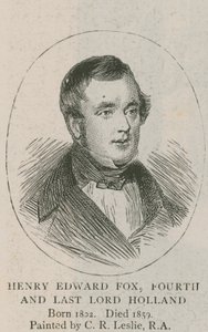 Le portrait de famille - la bibliothèque de Holland House - Charles Robert Leslie