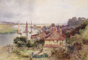 Sur la rivière Yare, vers 1880