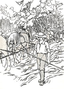 Un colon défrichant sa terre, 1912 - Charles Robinson