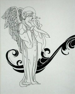 Ange et bébé, illustration de 