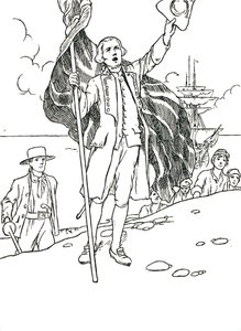 Le capitaine Cook débarquant en Australie, 1912