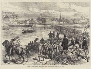 Entrée des troupes autrichiennes en Bosnie, traversant la rivière Save, à Brod - Sir John Charles Robinson