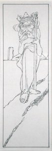 Il tenait un sceptre dans sa main et portait une couronne sur son front, illustration de 