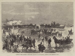 Lancement du canot de sauvetage des débitants de boissons autorisés à Hunstanton, Norfolk - Sir John Charles Robinson