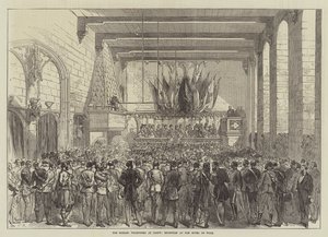 Les volontaires anglais à Gand, réception à l