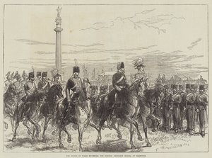 Le Prince de Galles passant en revue la milice d