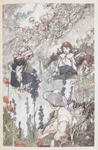 Les enfants dans le jardin secret : Mary Lennox, Colin Craven et Dickon Sowerby - Charles Robinson