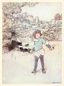 "This fair child of mine" frontispice de "A Revival - When Forty Winters Shall Besiege Thy Brow" dans The Songs and Sonnets of William Shakespeare - Charles Robinson