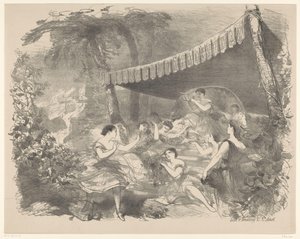 Scène de ballet avec des nymphes - Charles Rochussen