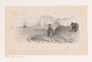 Baron von Münchhausen avec ours - Charles Rochussen