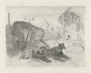 Le chariot à chiens - Charles Rochussen