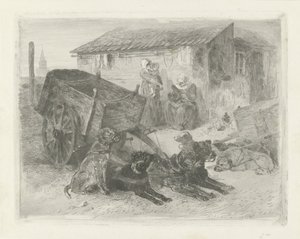 Le chariot à chiens - Charles Rochussen