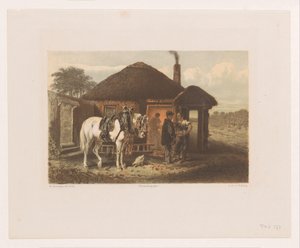Maréchal-ferrant discutant avec un homme - Charles Rochussen