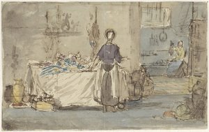 Intérieur de cuisine - Charles Rochussen