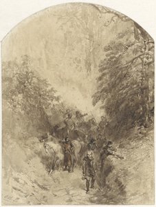 Soldats dans une forêt