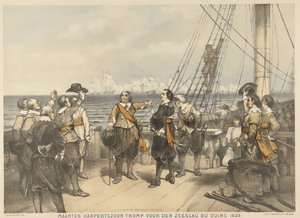 Maarten Tromp avant le début de la bataille navale de Duins, 1639 - Charles Rochussen