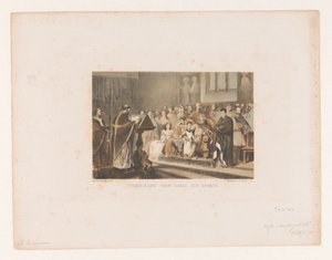 Prêtre lisant à Charlemagne