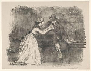 Scène de la pièce de théâtre La voleuse d