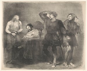 Scène de la pièce de théâtre Le fantôme - Charles Rochussen
