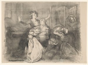 Scène de la pièce Marie Antoinette (Affiches de ballets et pièces de théâtre à la Stadsschouwburg d