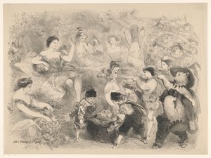 Scène de la pièce de théâtre Le Chat Botté - Charles Rochussen