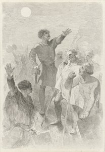 Wilfried entouré de ses guerriers - Charles Rochussen