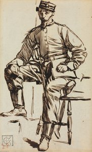 Charles Keene en tant que volontaire - Charles Samuel Keene