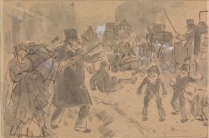 Scène de rue - Charles Samuel Keene