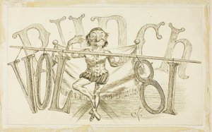 Étude pour la page de titre de Punch, Volume 81 - Charles Samuel Keene
