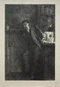 Le manteau doublé de fourrure - Charles Samuel Keene