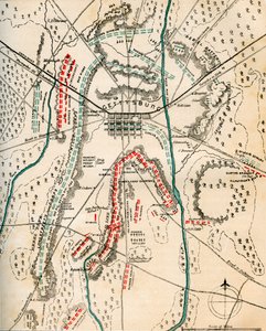 Carte de la bataille de Gettysburg, Pennsylvanie, 1-3 juillet 1863, 1862-1867