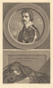 Thomas Wentworth, comte de Strafford - Charles Simonneau after Adriaen van der Werff after Sir Anthony van Dyck