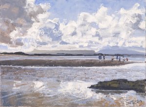 Sur la plage, 2017 (huile sur toile)