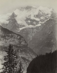 Jungfrau, vue de Mürren, Suisse, vers 1860s - Charles Soulier