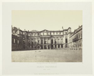 Paris en feu (Façade du Palais de Saint-Cloud), de la série "Paris Incendié" - Charles Soulier
