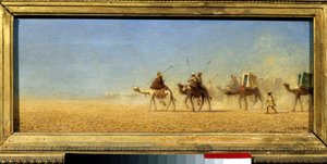 Caravane traversant le désert - Charles Theodore  Frere