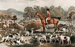 Ralph John Lambton et son cheval Undertaker et chiens, fin XVIIIe siècle, 1912 - Charles Turner