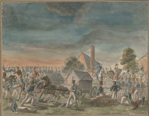 La rencontre du duc de Wellington et du prince Blücher, près de La Belle Alliance - Charles Turner Warren