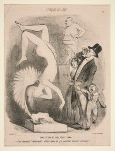 Exposition de Sculpture 1849, de la série Croquis du Jour publiée dans Le Charivari - Charles Vernier