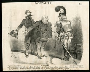 Illustration de Charles Vernier dans Le Charivari - À propos - Allemagne Prusse, Président de la République, Frosdorf - Ratapoil - Charles Vernier