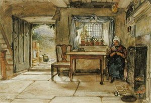 Intérieur de cottage - Charles West Cope