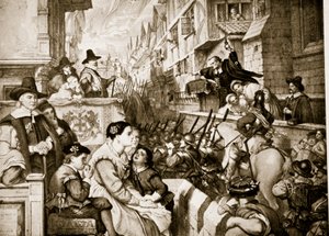 Les milices quittent Londres, illustration de 
