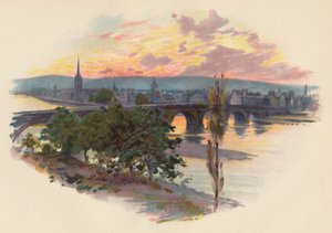 Perth, depuis Bridge End, 1907, vers 1890