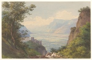 Vue de la vallée de Meran au Tyrol - Charles William Meredith van de Velde