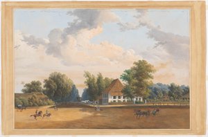 Vue de Rijswijk Batavia - Charles William Meredith van de Velde