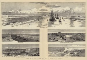 La guerre en Égypte, vues sur le canal de Suez - Charles William Wyllie