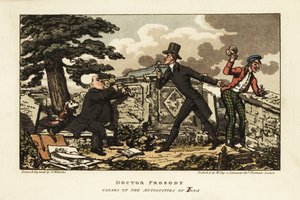 Touristes anglais défigurant une tombe ancienne avec marteau et ciseau sur l